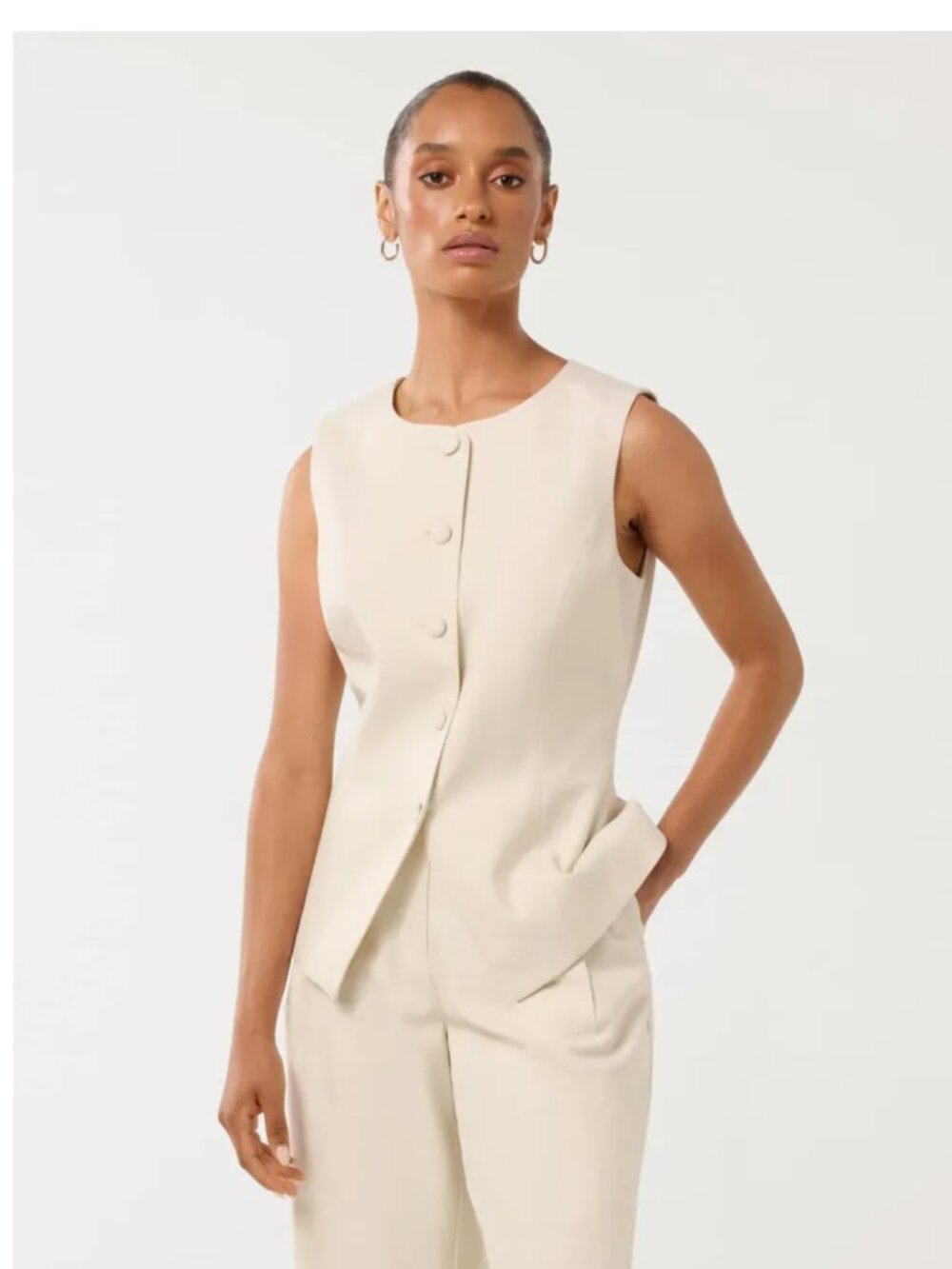 Ever New Valeria Petite High Neck Waistcoat